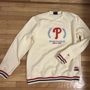 New Era Cream Philadelphia Phillies Crewneck Sweater